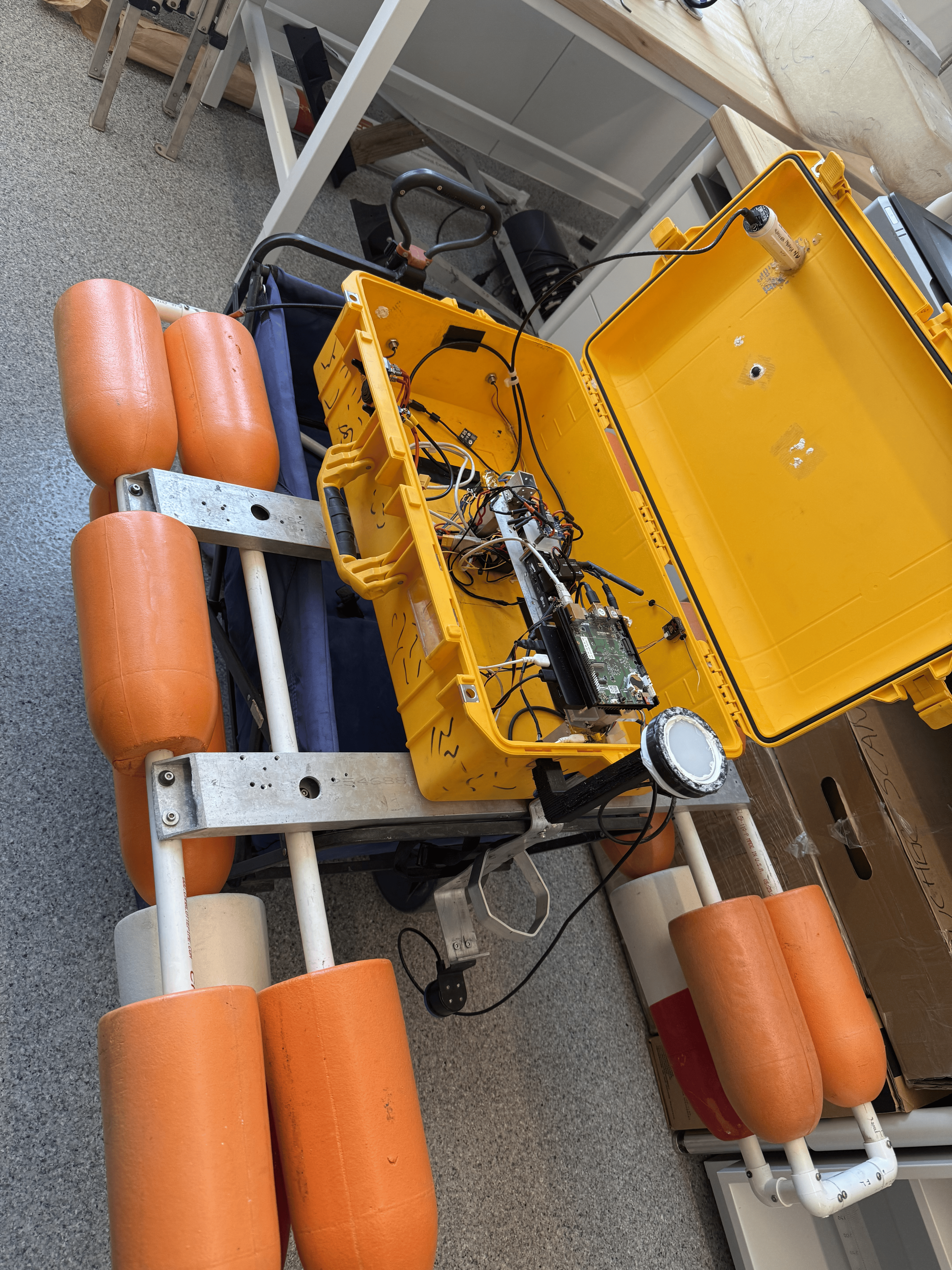 Autonomous boat deployed for research