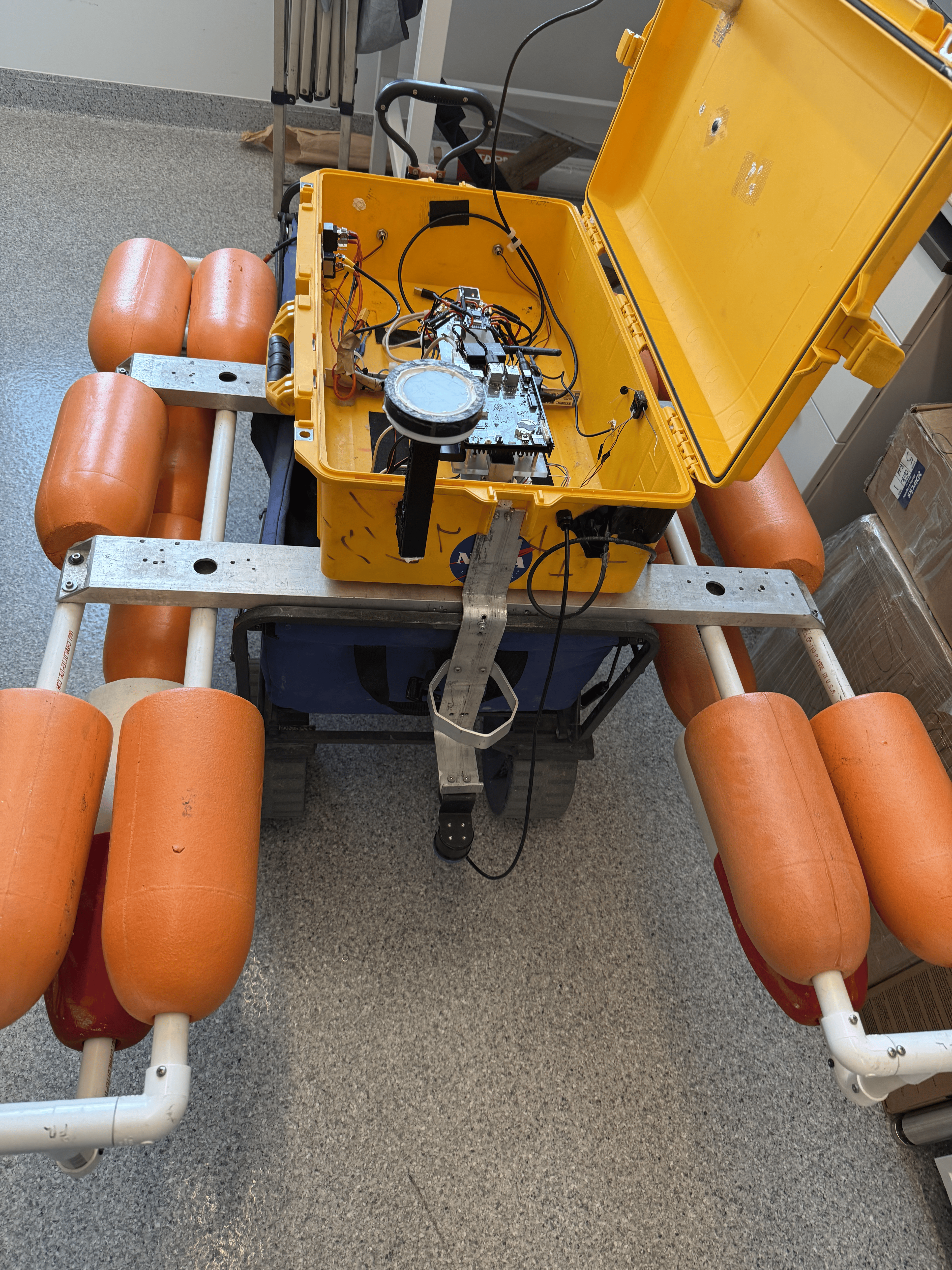 Autonomous boat deployed for research
